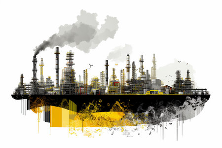 a Black Gold Chronicles: The Journey of Oil Production and Distributionの素材