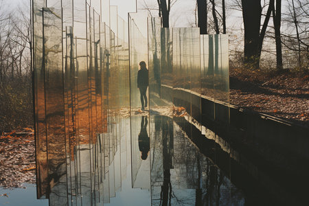 A Reality Distorted: A Surreal Journey Through Mirrors and Reflectionsの素材