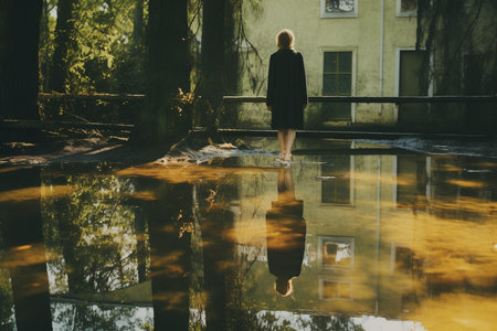 A Reality Distorted: A Surreal Journey Through Mirrors and Reflectionsの素材