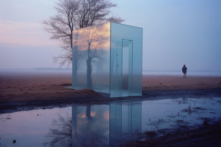 A Reality Distorted: A Surreal Journey Through Mirrors and Reflectionsの素材