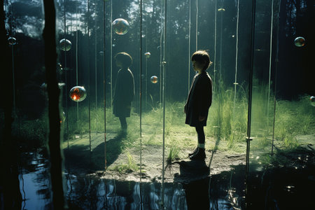 A Reality Distorted: A Surreal Journey Through Mirrors and Reflectionsの素材