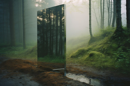 A Reality Distorted: A Surreal Journey Through Mirrors and Reflectionsの素材