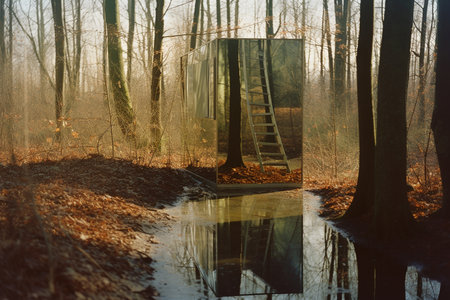 A Reality Distorted: A Surreal Journey Through Mirrors and Reflectionsの素材