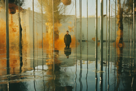 A Reality Distorted: A Surreal Journey Through Mirrors and Reflectionsの素材