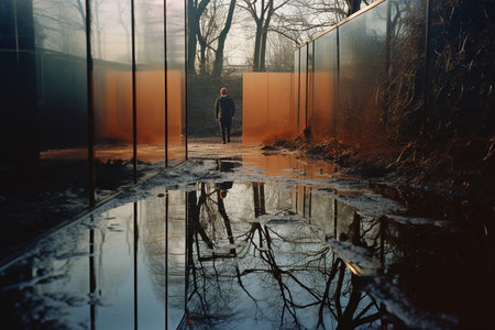 A Reality Distorted: A Surreal Journey Through Mirrors and Reflectionsの素材