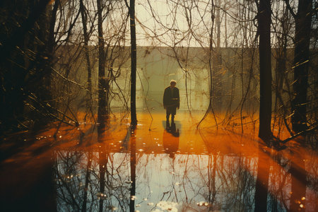 A Reality Distorted: A Surreal Journey Through Mirrors and Reflectionsの素材