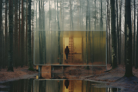 A Reality Distorted: A Surreal Journey Through Mirrors and Reflectionsの素材