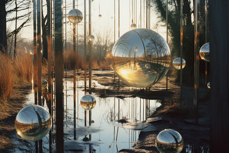 A Reality Distorted: A Surreal Journey Through Mirrors and Reflectionsの素材