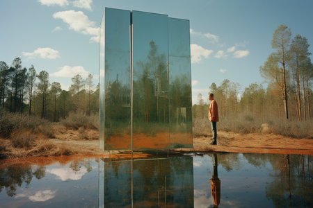 A Reality Distorted: A Surreal Journey Through Mirrors and Reflectionsの素材