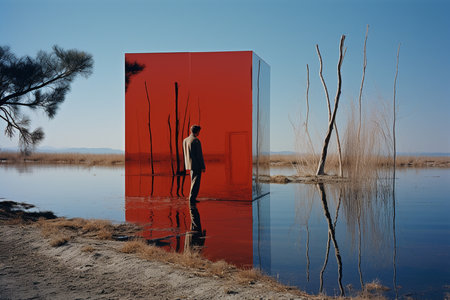 A Reality Distorted: A Surreal Journey Through Mirrors and Reflectionsの素材