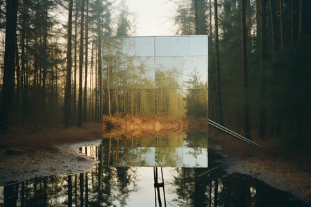 A Reality Distorted: A Surreal Journey Through Mirrors and Reflectionsの素材