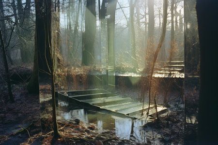 A Reality Distorted: A Surreal Journey Through Mirrors and Reflectionsの素材