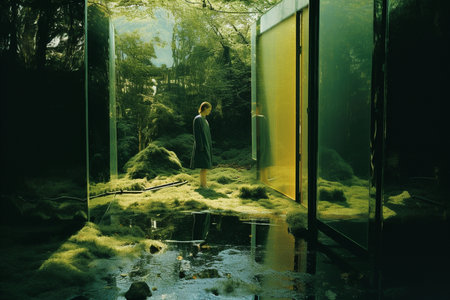 A Reality Distorted: A Surreal Journey Through Mirrors and Reflectionsの素材