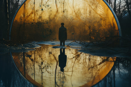 A Reality Distorted: A Surreal Journey Through Mirrors and Reflectionsの素材