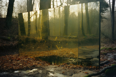 A Reality Distorted: A Surreal Journey Through Mirrors and Reflectionsの素材