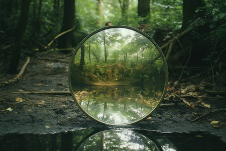 A Reality Distorted: A Surreal Journey Through Mirrors and Reflectionsの素材