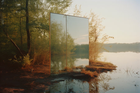 A Reality Distorted: A Surreal Journey Through Mirrors and Reflectionsの素材