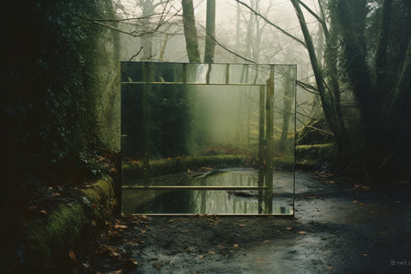 A Reality Distorted: A Surreal Journey Through Mirrors and Reflectionsの素材
