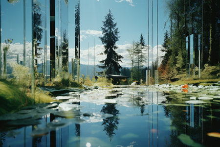 A Reality Distorted: A Surreal Journey Through Mirrors and Reflectionsの素材