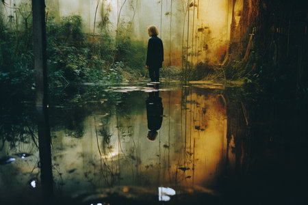 A Reality Distorted: A Surreal Journey Through Mirrors and Reflectionsの素材