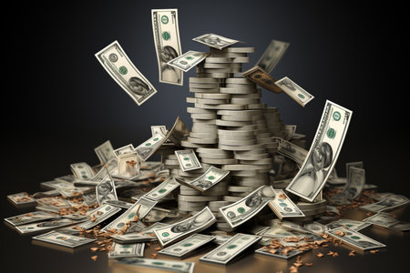 A Currency Cascade: A Dynamic Representation of Stock Market Fluctuationsの素材