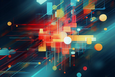 The Virtual Canvas: An Abstract Representation of Generative AIの素材