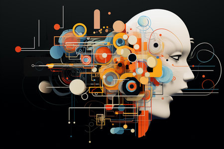 The Virtual Canvas: An Abstract Representation of Generative AIの素材