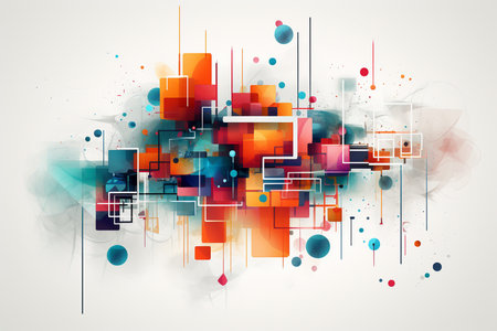 The Virtual Canvas: An Abstract Representation of Generative AIの素材