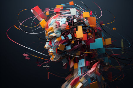 The Virtual Canvas: An Abstract Representation of Generative AIの素材
