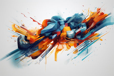 An Abstract Dynamics: Stylized Shapes Depicting a Basketball Matchの素材