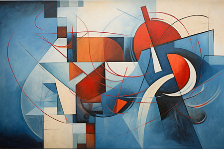 An Abstract Dynamics: Stylized Shapes Depicting a Basketball Matchの素材