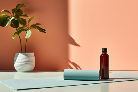 An Minimalist Health: Yoga Mat with Water Bottle and Towelの素材
