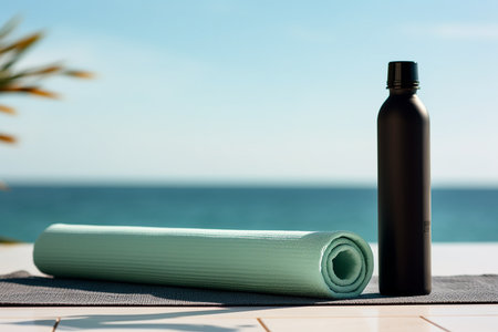 An Minimalist Health: Yoga Mat with Water Bottle and Towelの素材