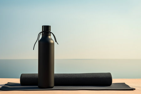 An Minimalist Health: Yoga Mat with Water Bottle and Towelの素材
