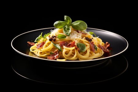 An Photorealistic Food: Tempting Spaghetti Carbonaraの素材