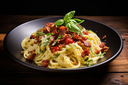An Photorealistic Food: Tempting Spaghetti Carbonaraの素材