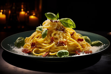An Photorealistic Food: Tempting Spaghetti Carbonaraの素材