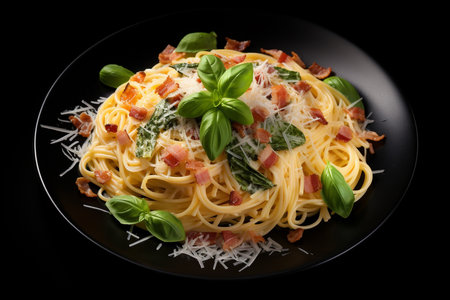 An Photorealistic Food: Tempting Spaghetti Carbonaraの素材
