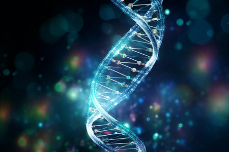 An Futuristic Science: Holographic Projection of DNA Strandsの素材