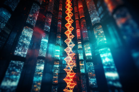 An Futuristic Science: Holographic Projection of DNA Strandsの素材