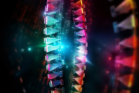 An Futuristic Science: Holographic Projection of DNA Strandsの素材