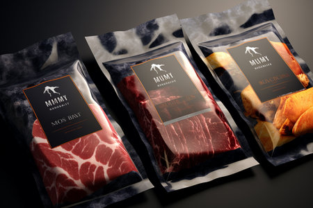 An Art Deco Food: Decorative Packaging for Dried Beef with Geometric Patternsの素材