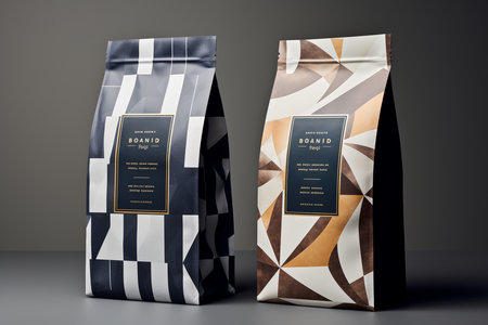 An Art Deco Food: Decorative Packaging for Dried Beef with Geometric Patternsの素材