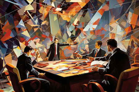 An Cubism Finance: Fragmented Trading Floor with Dynamic Stock Changesの素材