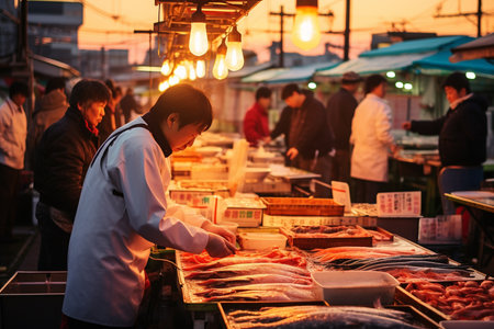 A Blend of Tradition and Modernity in a Bustling Atmosphereの素材