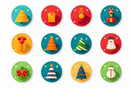 Comprehensive Collection of Christmas Iconsの素材