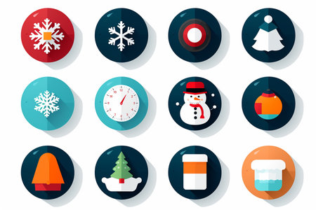 Comprehensive Collection of Christmas Iconsの素材