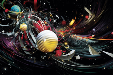 Vivid Christmas Color Explosions in Abstract Artの素材