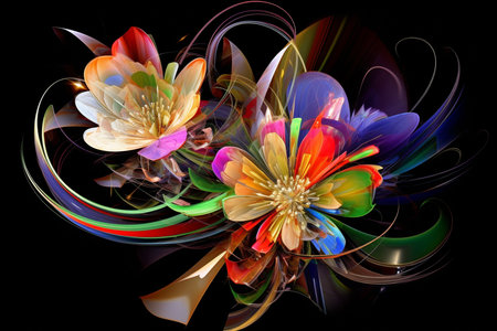Vivid Christmas Color Explosions in Abstract Artの素材