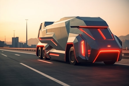 Eco-Friendly Future Truck Leading Sustainable Transportationの素材